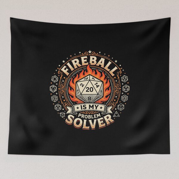 Item preview, Vintage D20 Fireball Is My Problem Solver Funny TTRPG designed and sold by AdyKurniawan.