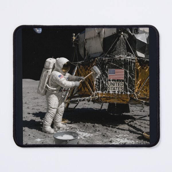 Item preview, NASA astronaut washing the LEM designed and sold by WiseBow.