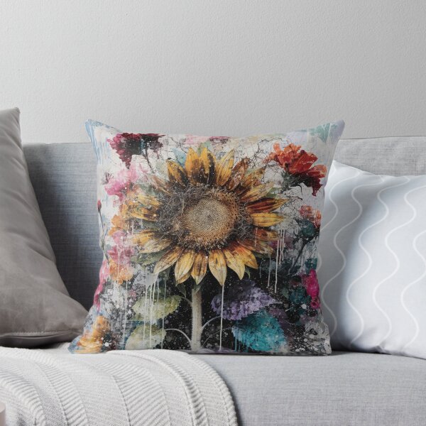 Aperçu de l'œuvre Tournesol rustique, technique mixte créée et vendue par TnTzDesigns.