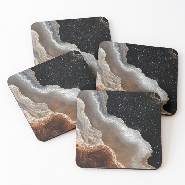 Item preview, Cosmic Nebula Wave Abstract Fluid Marble Galaxy Art designed and sold by LYAN-STORE.