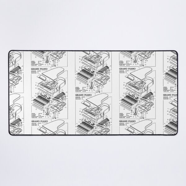Item preview, Grand Piano Player Pianist Musician Technical Diagram Music designed and sold by GrandeDuc.
