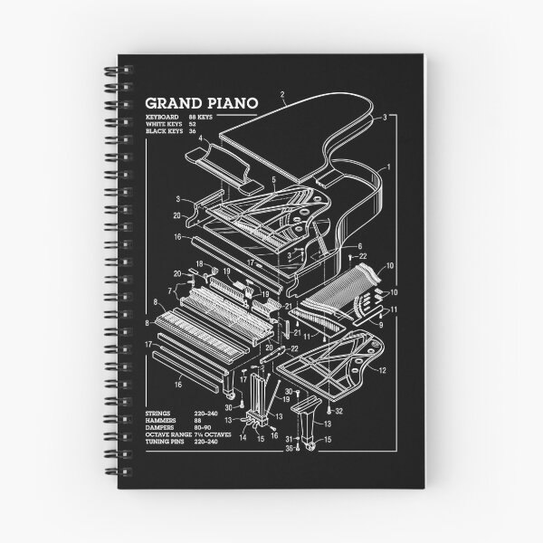 Item preview, Grand Piano Player Pianist Musician Technical Diagram Music designed and sold by GrandeDuc.