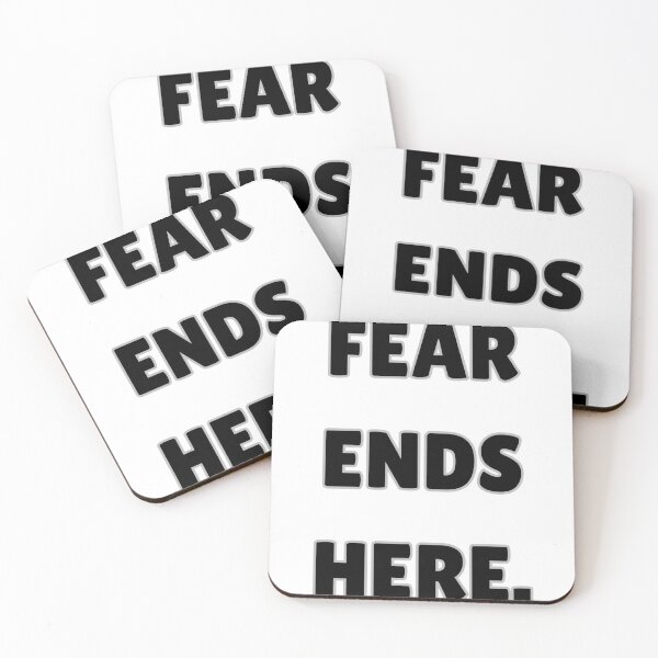 Item preview, Fear Ends Here | Motivational Quote T-Shirt | Bold Mindset Graphic Tee | Inspirational Streetwear designed and sold by UrbanEchoHub.