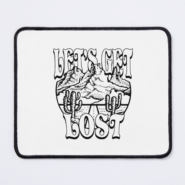 Item preview, Lets Get Lost Desert Mountain Retro Graphic Art designed and sold by The secret storage room.