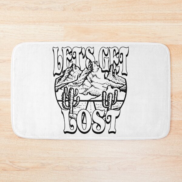 Item preview, Lets Get Lost Desert Mountain Retro Graphic Art designed and sold by The secret storage room.