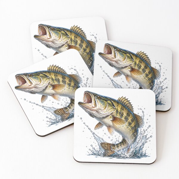 Item preview, Leaping Spotted Bass Action Art - Freshwater Angler Design  designed and sold by Jaideep Walia.