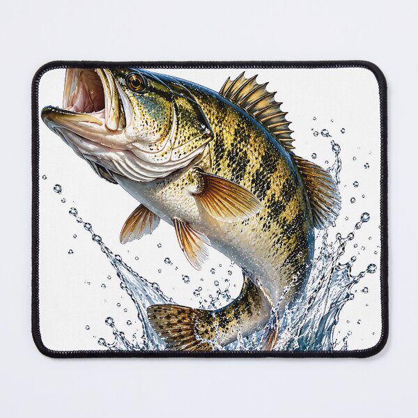 Item preview, Leaping Spotted Bass Action Art - Freshwater Angler Design designed and sold by Jaideep Walia.