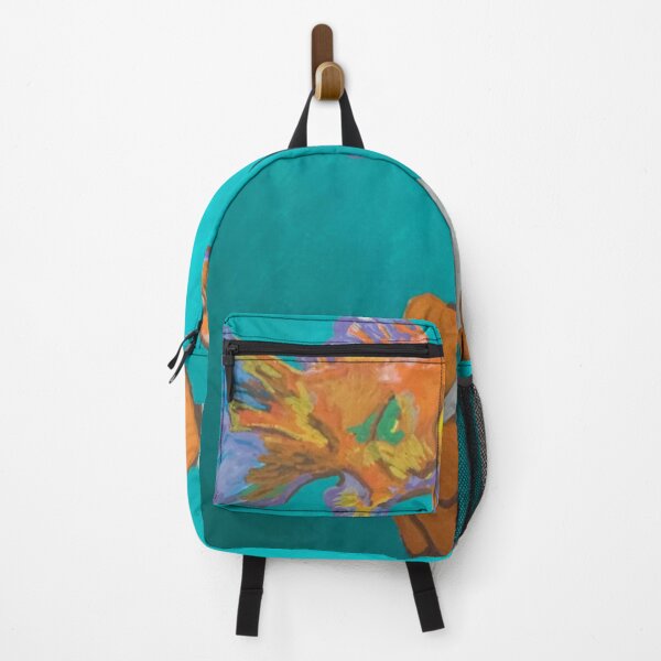 Item preview, Aquatic Duo clownfish illustration, turquoise backdrop designed and sold by SybilleKarylin.