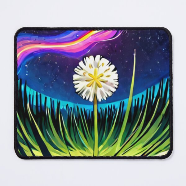 Item preview, Cosmic Seedhead glowing dandelion, aurora sky designed and sold by SybilleKarylin.