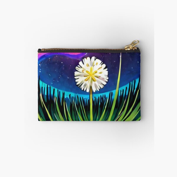 Item preview, Cosmic Seedhead glowing dandelion, aurora sky designed and sold by SybilleKarylin.