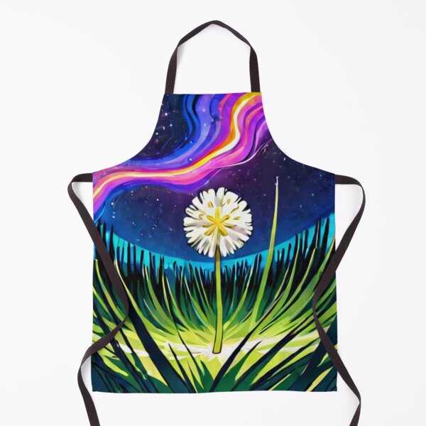 Item preview, Cosmic Seedhead glowing dandelion, aurora sky designed and sold by SybilleKarylin.