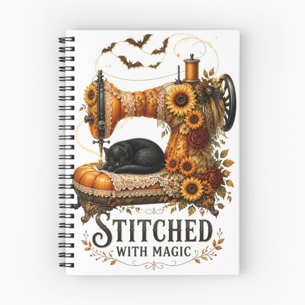 Item preview, Stitched With Magic Pumpkin Sewing Machine designed and sold by Sovereign Supply Co..