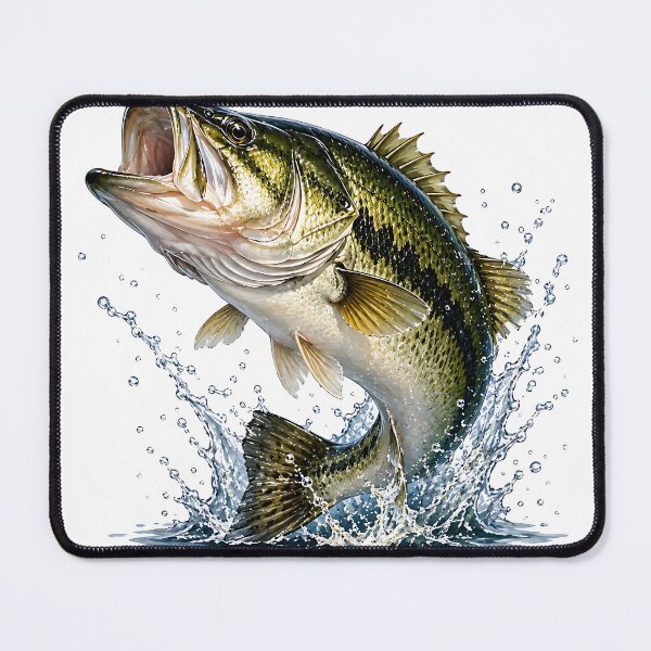 Item preview, Dynamic Largemouth Bass Splash Graphic - Angler Art designed and sold by Jaideep Walia.