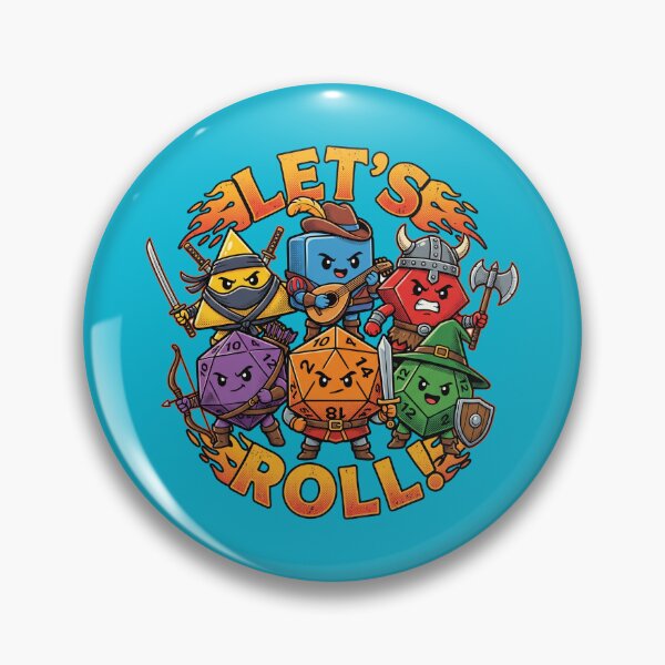 Item preview, Let's Roll Cute RPG Dice Mascots Tabletop Gaming Party designed and sold by AdyKurniawan.