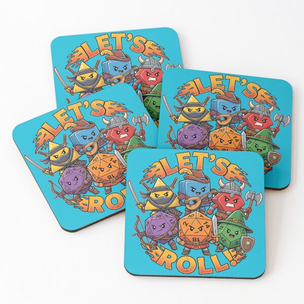 Item preview, Let's Roll Cute RPG Dice Mascots Tabletop Gaming Party designed and sold by AdyKurniawan.