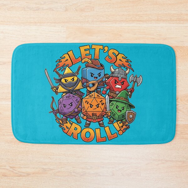 Item preview, Let's Roll Cute RPG Dice Mascots Tabletop Gaming Party designed and sold by AdyKurniawan.