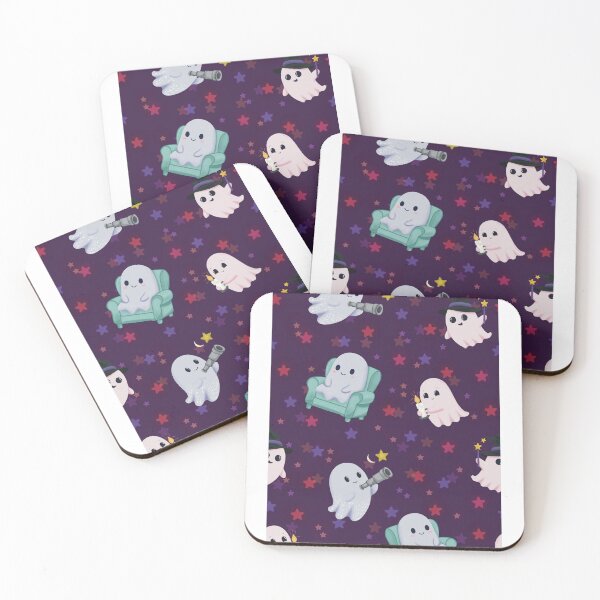 Item preview, Cute Magic and Stargazing Ghosts Seamless Halloween Pattern designed and sold by StoriesInGrain.