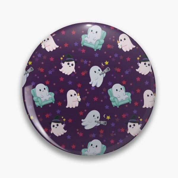 Item preview, Cute Magic and Stargazing Ghosts Seamless Halloween Pattern designed and sold by StoriesInGrain.