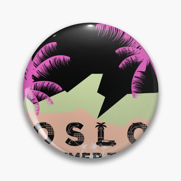Item preview, Retro Oslo Summer Time Tropical Synthwave Sunset designed and sold by UTkiKK.