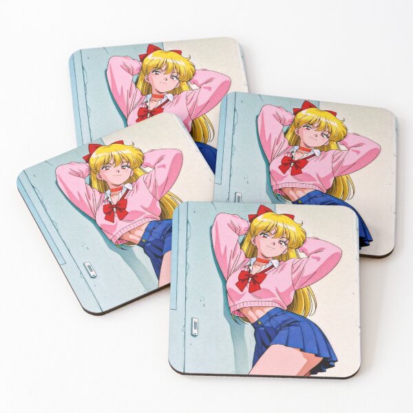 Item preview, Retro 90s School Uniform Blonde Heroine - Vintage Anime Aesthetic Art designed and sold by William Cano.