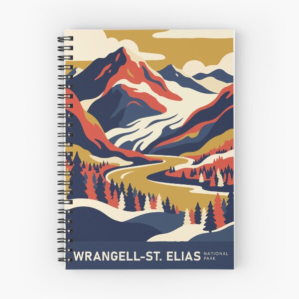Item preview, Wrangell-St. Elias National Park USA Travel Vintage designed and sold by RareDeerArt.