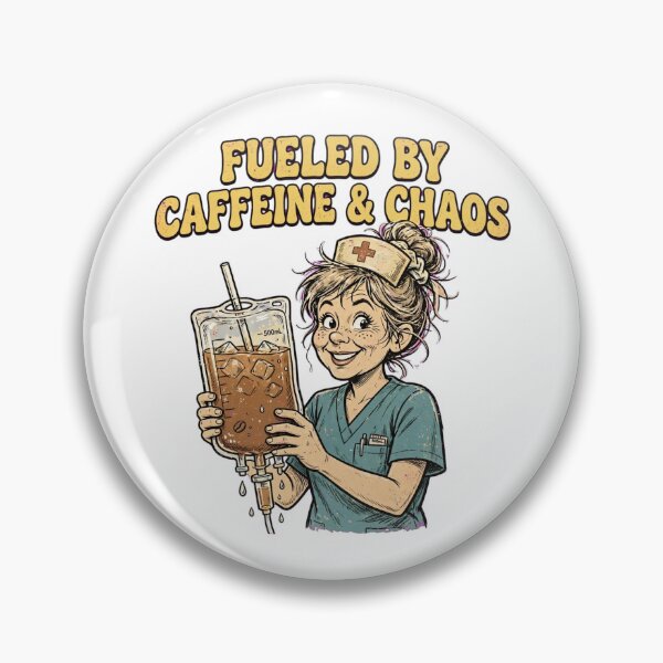 Item preview, Fueled By Caffeine And Chaos Funny Nurse Iced Coffee IV Bag Drip designed and sold by Yellowriversss.