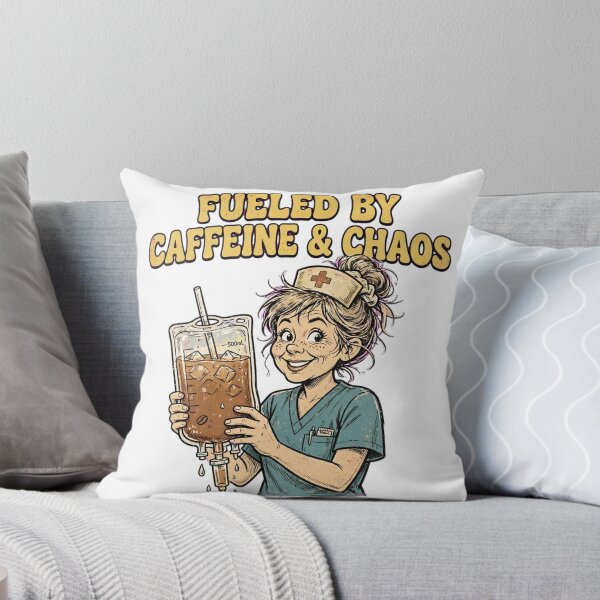 Item preview, Fueled By Caffeine And Chaos Funny Nurse Iced Coffee IV Bag Drip designed and sold by Yellowriversss.
