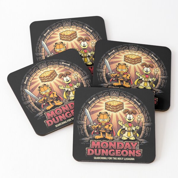 Item preview, Monday Dungeons Holy Lasagna Funny Orange Cat RPG Parody designed and sold by AdyKurniawan.
