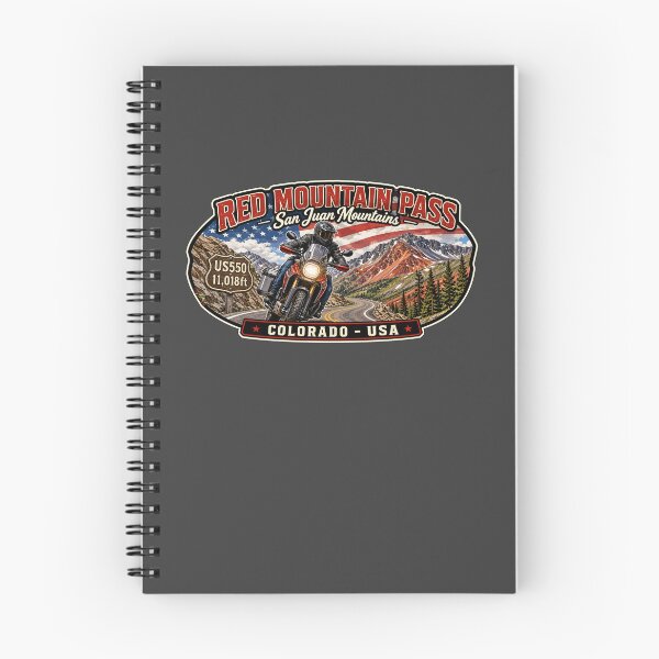 Item preview, Red Mountain Pass Colorado Motorcycle US 550 Sticker TShirt 05 designed and sold by OuterShellUK.