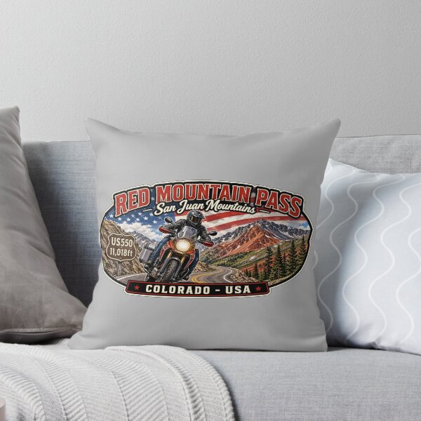 Item preview, Red Mountain Pass Colorado Motorcycle US 550 Sticker TShirt 05 designed and sold by OuterShellUK.