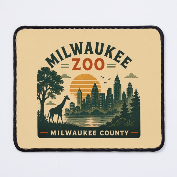 Item preview, Vintage Milwaukee County Zoo Wildlife Skyline Retro designed and sold by Zayn Studio.