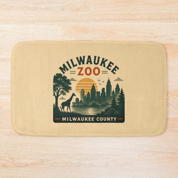 Item preview, Vintage Milwaukee County Zoo Wildlife Skyline Retro designed and sold by Zayn Studio.