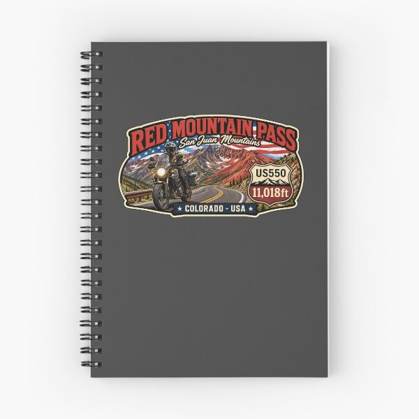 Item preview, Red Mountain Pass Colorado Motorcycle US 550 Sticker TShirt 06 designed and sold by OuterShellUK.