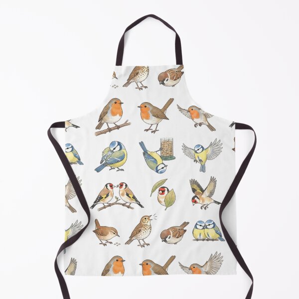 Item preview, Vintage British Garden Birds Watercolor Floral designed and sold by Rehnair.