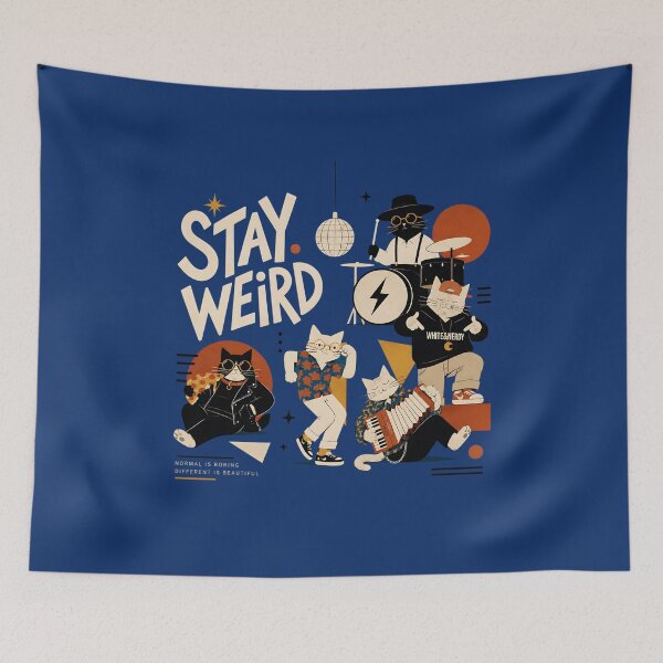 Item preview, Quirky Cat Club, Stay Weird Minimal Cat Band designed and sold by bcouchie.