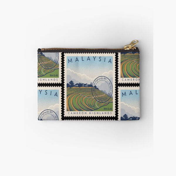 Item preview, Cameron Highlands Malaysia Tea Terraces Mist Stamp Sticker designed and sold by stickercuffs.