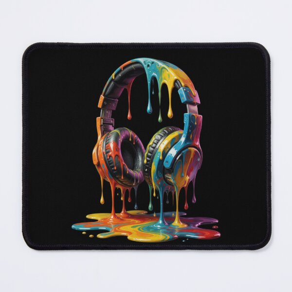 Item preview, Colorful Dripping Headphones Music Art Design designed and sold by CF_VintageDesign.