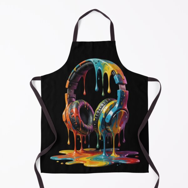 Item preview, Colorful Dripping Headphones Music Art Design designed and sold by CF_VintageDesign.