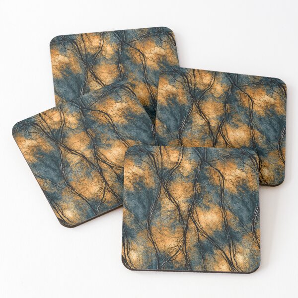 Item preview, Orange and Slate Marbled Branches Design designed and sold by Piotrek0001.