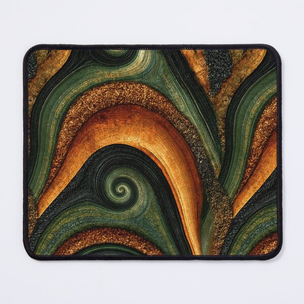 Item preview, Green and Gold Swirl Agate Style Art designed and sold by Piotrek0001.