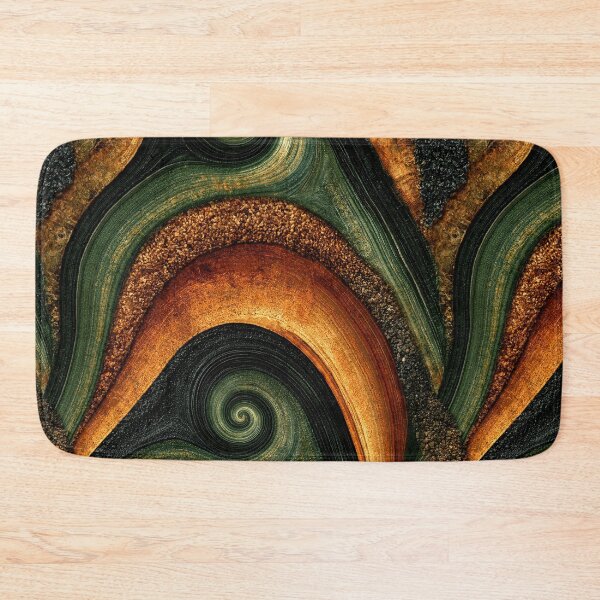 Item preview, Green and Gold Swirl Agate Style Art designed and sold by Piotrek0001.