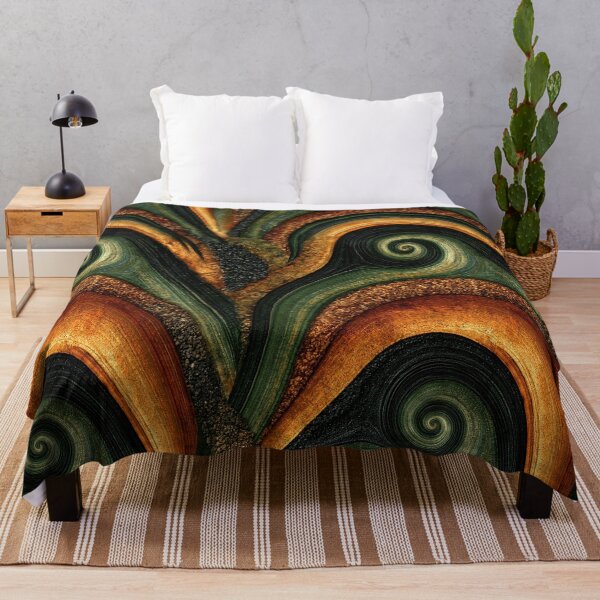 Item preview, Green and Gold Swirl Agate Style Art designed and sold by Piotrek0001.