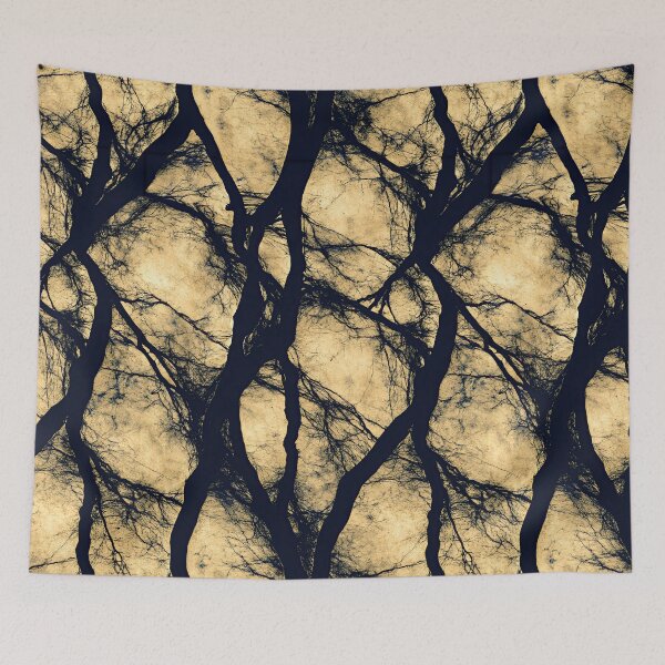 Item preview, Midnight Sky Blue Branching Abstract Art designed and sold by Piotrek0001.