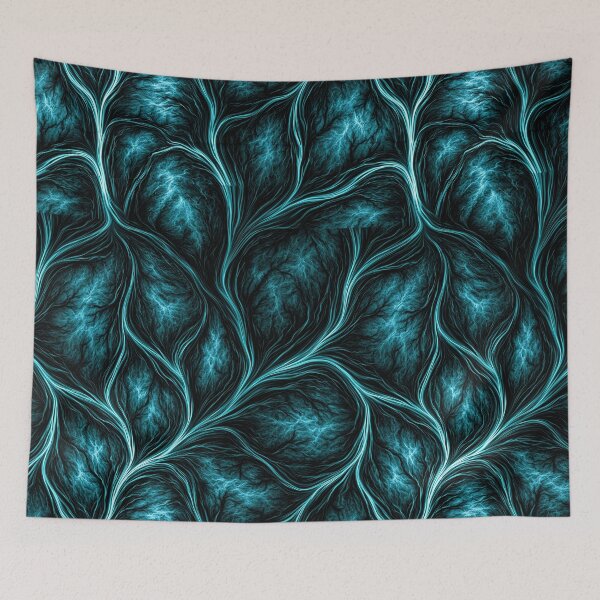 Item preview, Abstract Teal Neural Brain Tissue Art designed and sold by Piotrek0001.