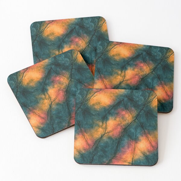 Item preview, Sunset Orange and Teal Marbled Abstract designed and sold by Piotrek0001.