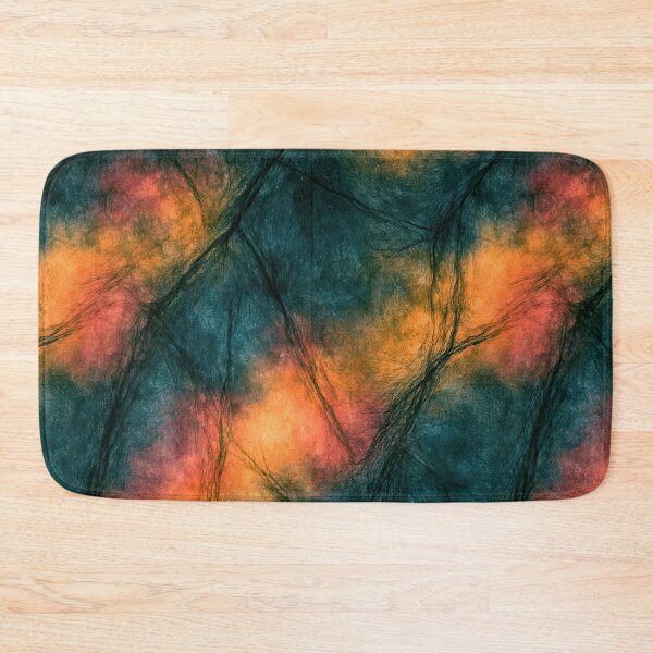 Item preview, Sunset Orange and Teal Marbled Abstract designed and sold by Piotrek0001.