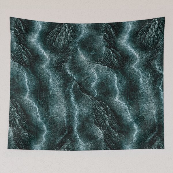 Item preview, Teal Fog and Vein Modern Abstract Art designed and sold by Piotrek0001.