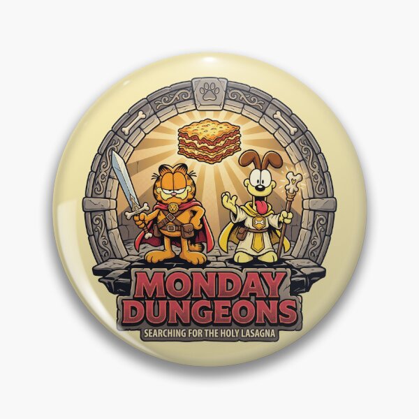 Item preview, Monday Dungeons Holy Lasagna Funny Orange Cat RPG Parody designed and sold by AdyKurniawan.