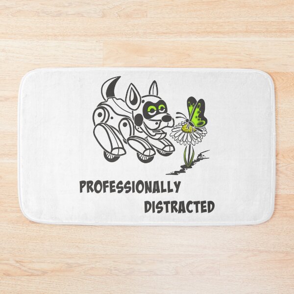 Item preview, Professionally Distracted | Funny Robot Dog Sticker designed and sold by Samaya-.