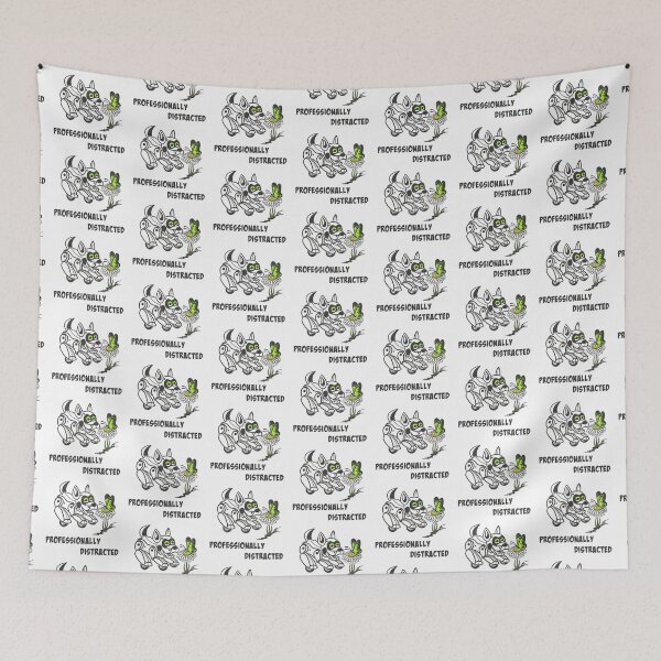 Item preview, Professionally Distracted | Funny Robot Dog Sticker designed and sold by Samaya-.